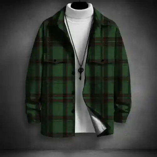 GREEN CHECK FLANNEL SHIRT